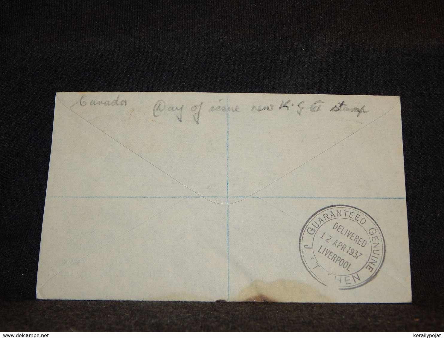 Canada 1937 Ottawa Air Mail Cover To UK__(2781) - Aéreo