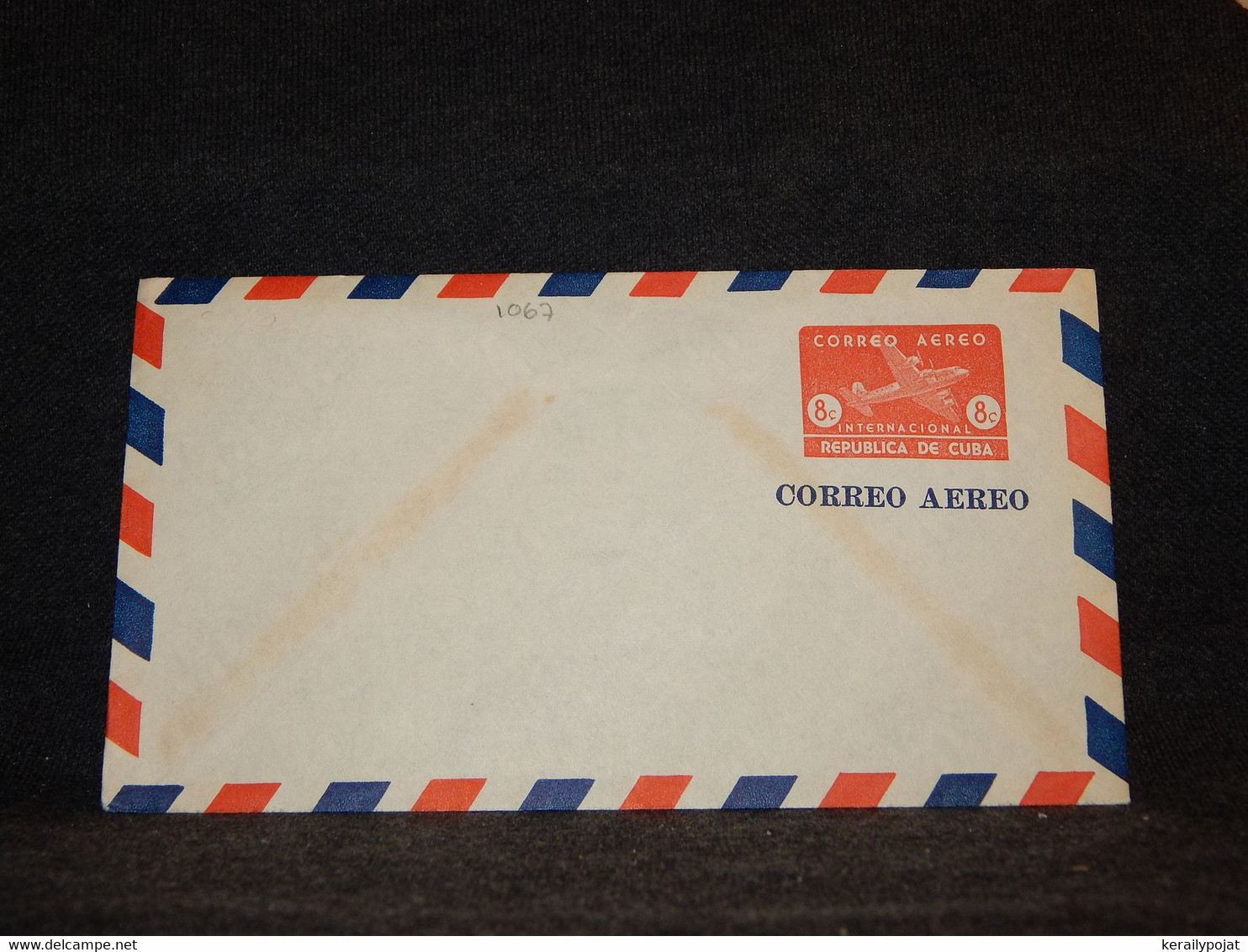 Cuba 8c Red Unused Stationery Envelope__(1067) - Covers & Documents