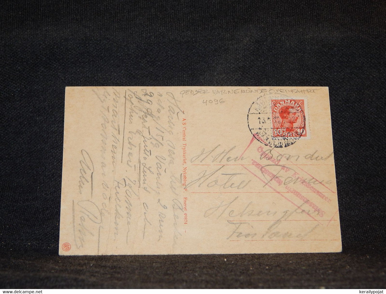 Denmark 1910's Paper Fold Postcard To Finland__(4096) - Briefe U. Dokumente