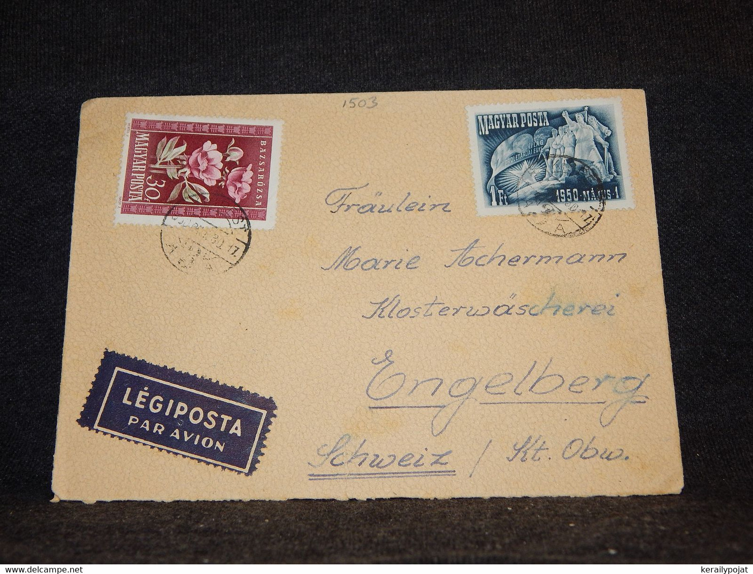Hungary 1950 Air Mail Cover To Switzerland__(1503) - Lettres & Documents