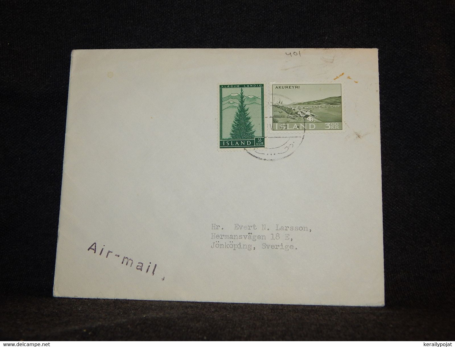 Iceland 1965 Air Mail Cover To Sweden__(401) - Luchtpost