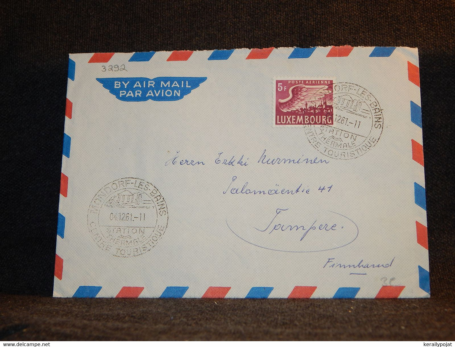 Luxembourg 1961 Air Mail Cover To Finland__(3292) - Covers & Documents