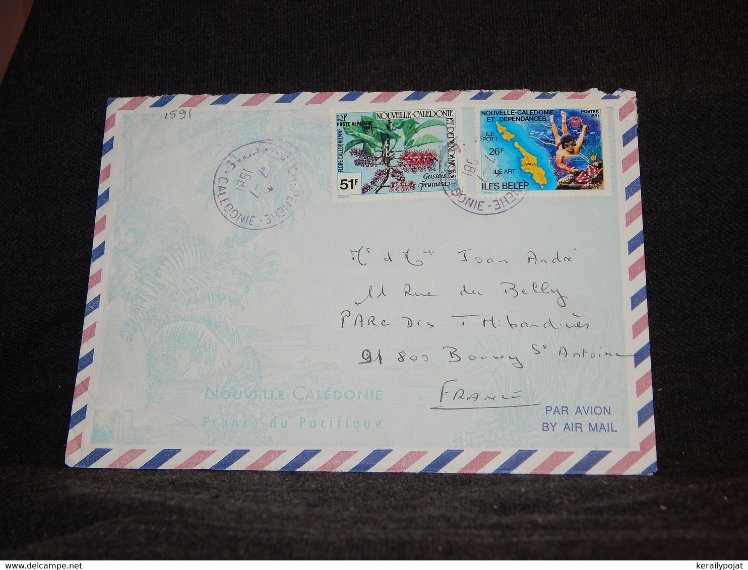 New Caledonia 1981 Air Mail Cover To France__(1591) - Covers & Documents