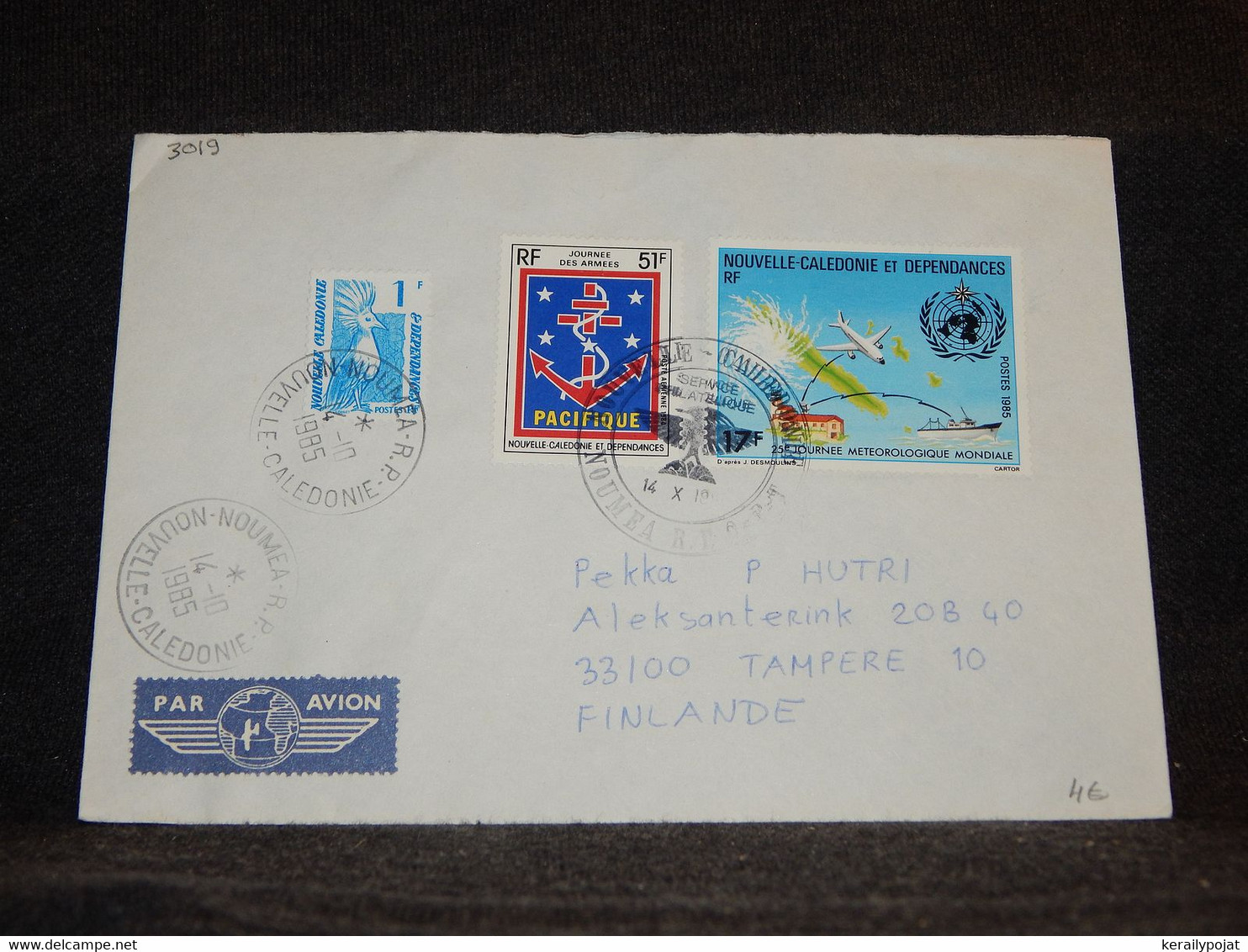 New Caledonia 1985 Air Mail Cover To Finland__(3019) - Lettres & Documents