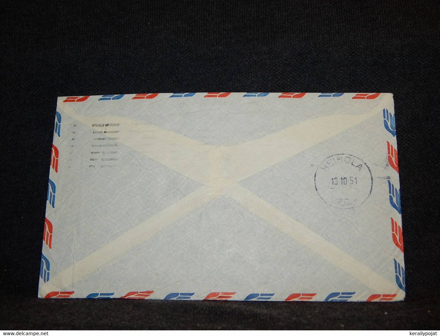 New Zealand 1951 Air Mail Cover To Finland__(1103) - Corréo Aéreo