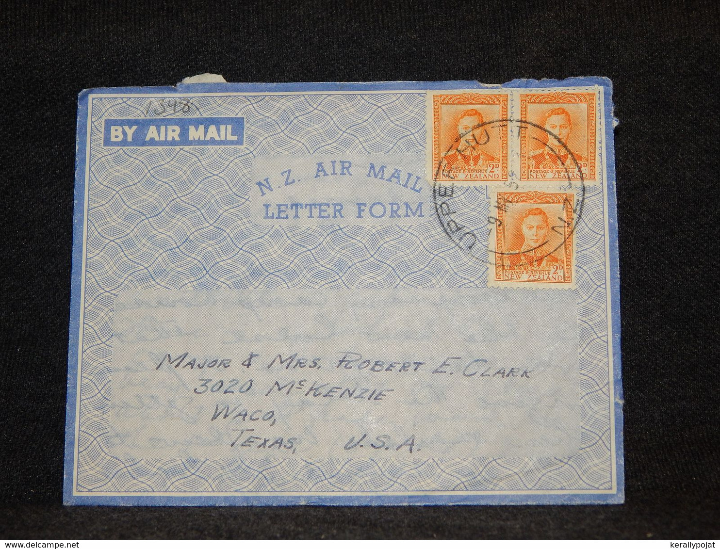 New Zealand 1952 Upperhutt Air Mail Letter To USA__(1348) - Corréo Aéreo