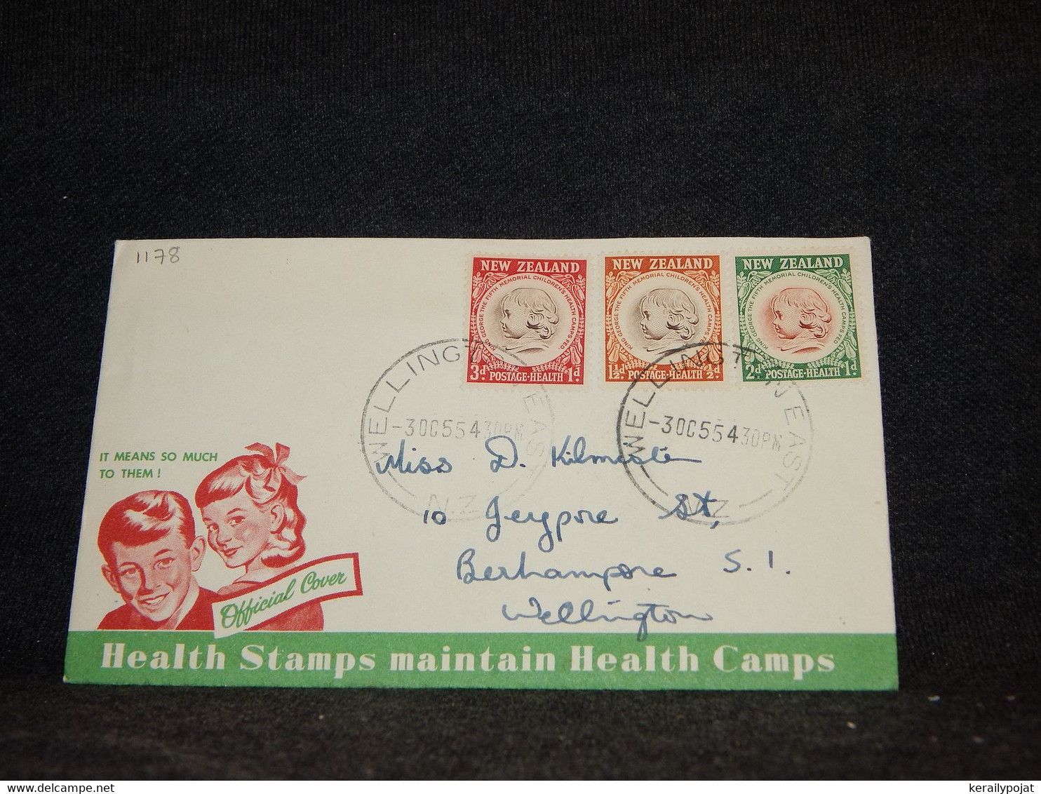 New Zealand 1954 Wellington Health Stamps Cover__(1178) - Cartas & Documentos