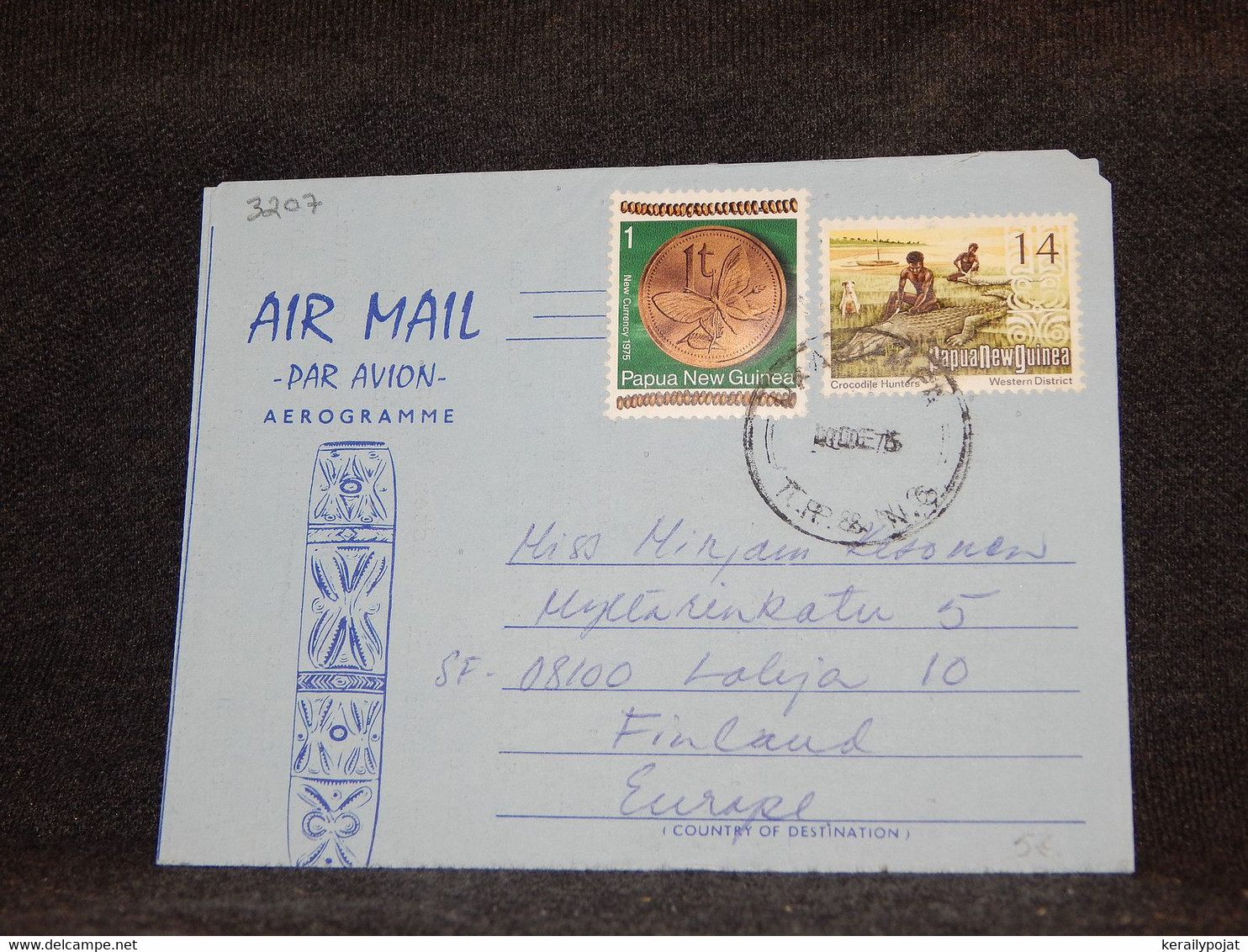 Papua New Guinea 1975 Aerogramme To Finland__(3207) - Papouasie-Nouvelle-Guinée