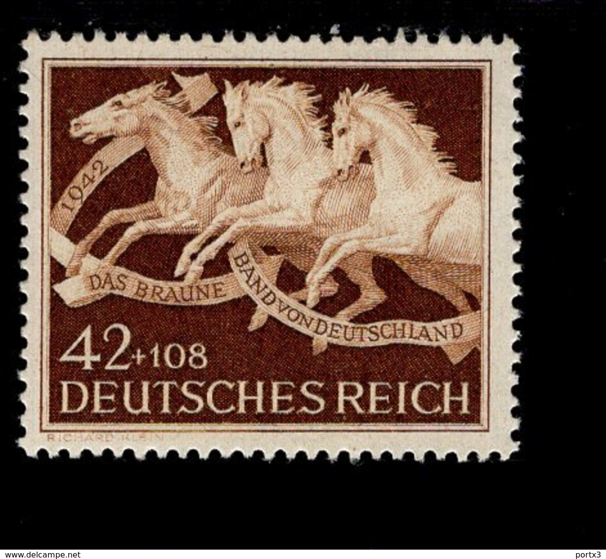 Deutsches Reich 815 Das Braune Band MNH Postfrisch ** Neuf - Nuevos