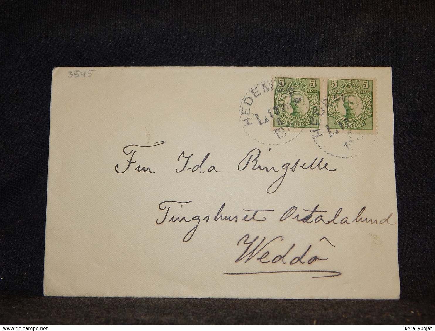 Sweden 1911 Hedemora Cover To Weddö__(3545) - Briefe U. Dokumente