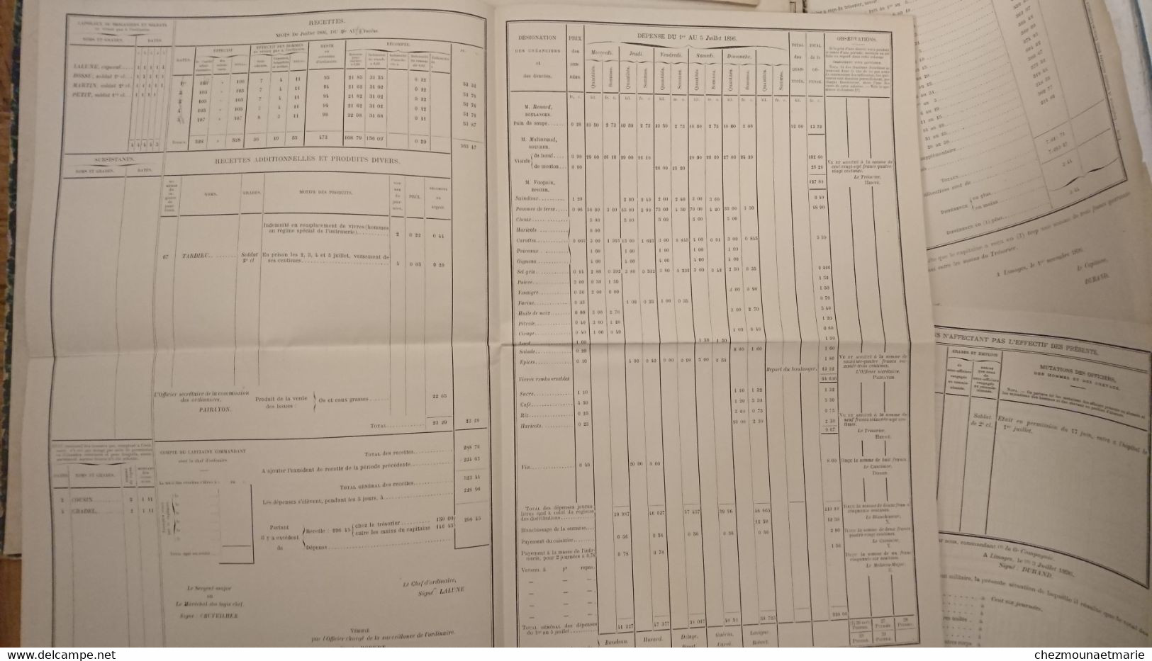 ECOLE SPECIALE MILITAIRE DE SAINT CYR - COURS PRATIQUE D ADMINISTRATION ET DE COMPTABILITE - 14 DOCUMENTS