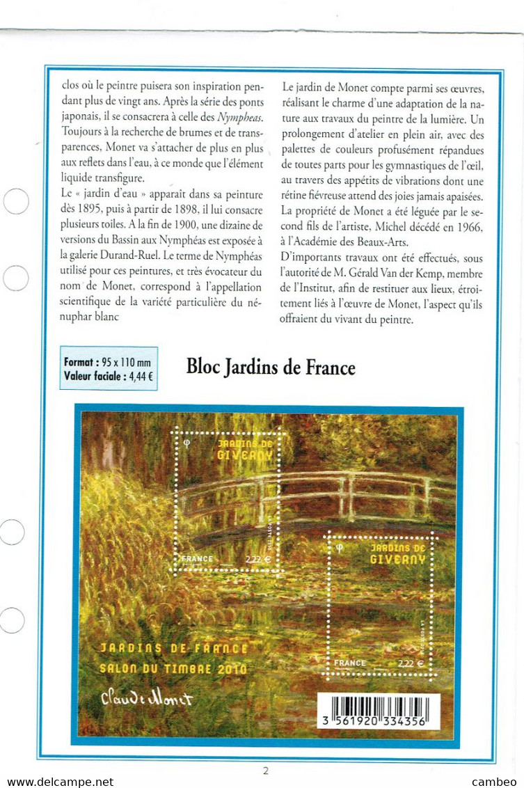 FRANCE 2010 PHILATELIC INFORMATION WINDMILL GARDENS  YOUNG OLYMPIC GAMES SINGAPUR - Other & Unclassified