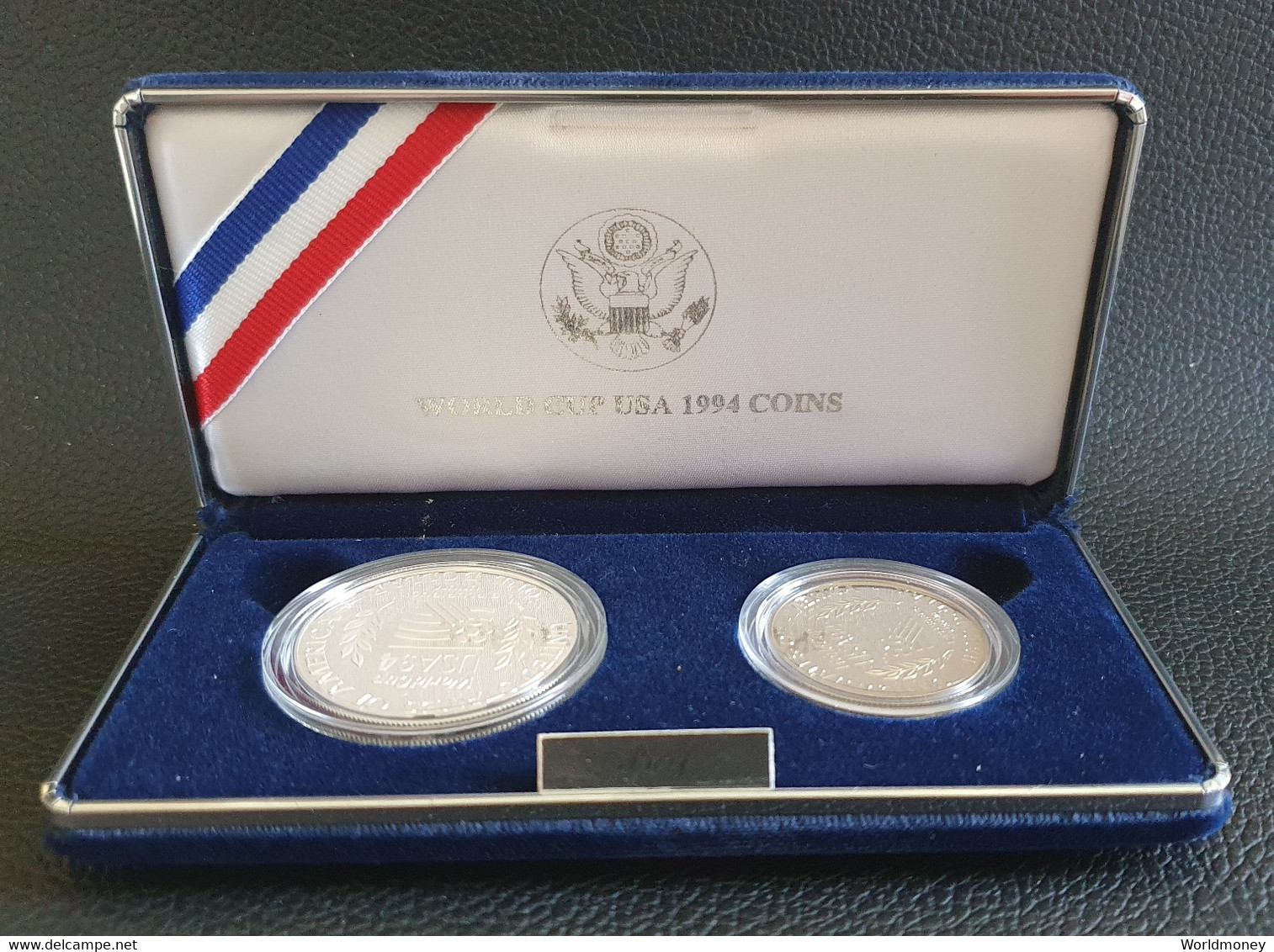 USA 1994 1/2 Dollar + Silver Dollar (Proof Set 1994 - World Championship Football) - Jahressets