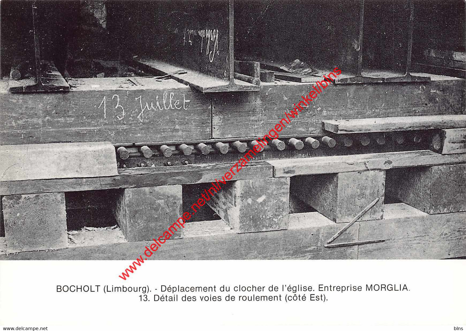 BOCHOLT - Déplacement Du Clocher De L'église - Entreprise Morglia - Détail Des Voies De Roulement - Bocholt