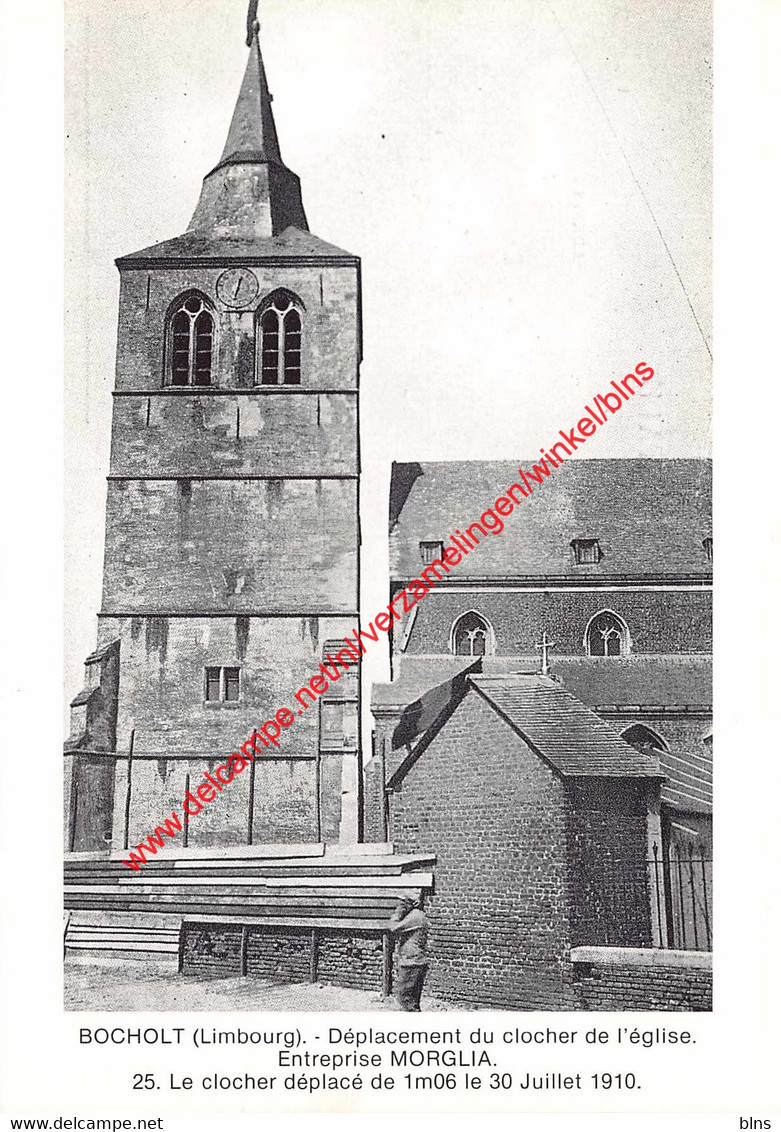 BOCHOLT - Déplacement Du Clocher De L'église - Entreprise Morglia - Le Clocher Déplacé Le 30 Juillet 1910 - Bocholt