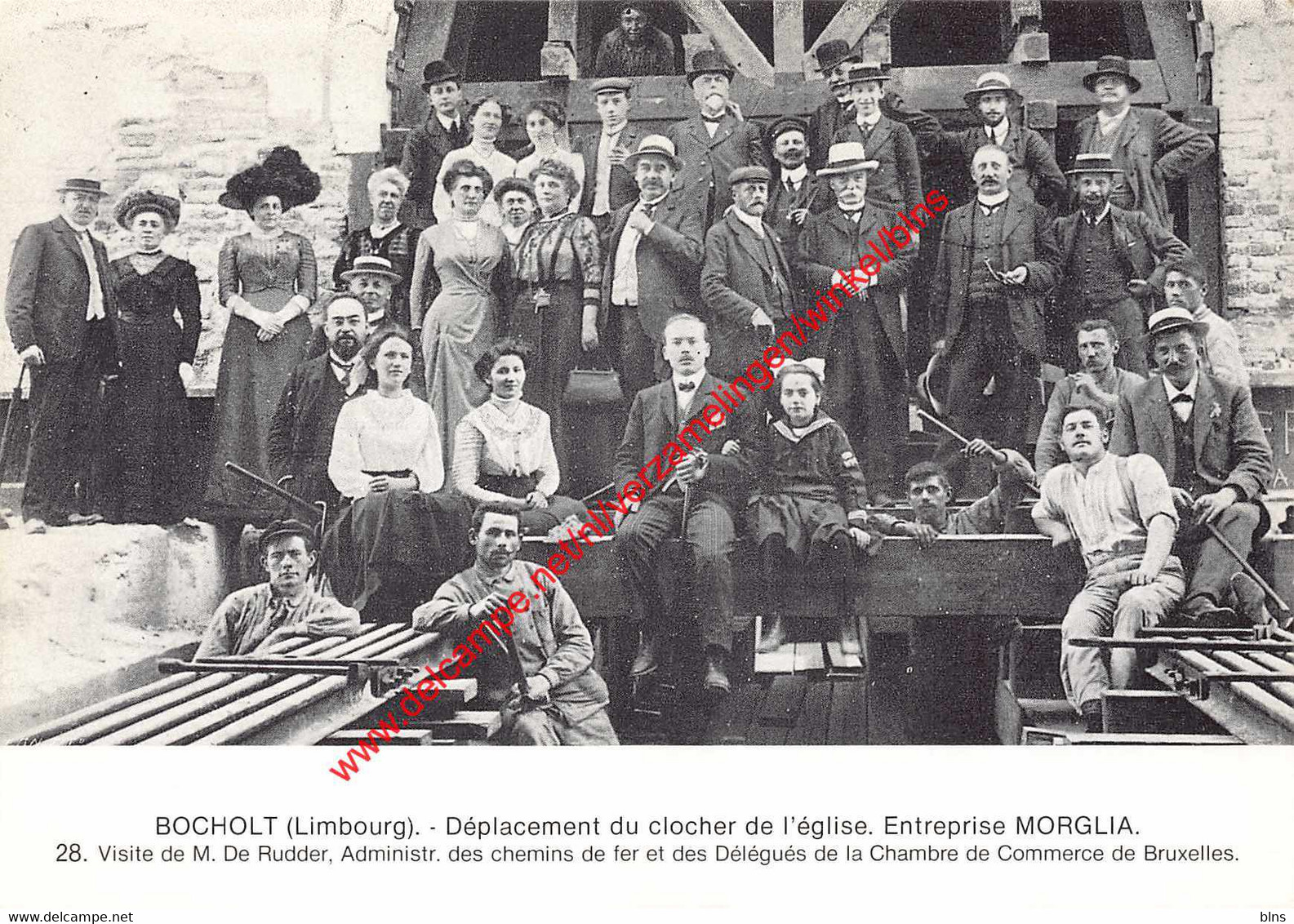 BOCHOLT - Déplacement Du Clocher De L'église - Entreprise Morglia - Visite De M. De Rudder - Bocholt