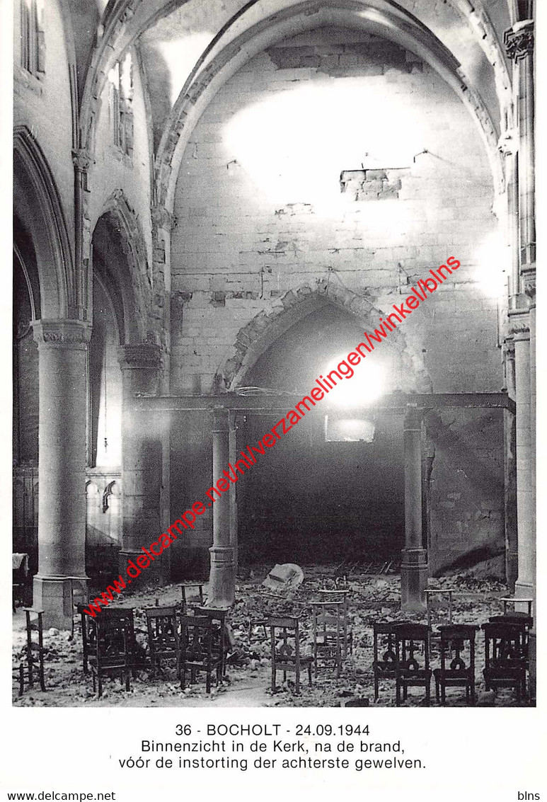 BOCHOLT - 24 September 1944 - Binnenzicht In De Kerk Na De Brand Voor De Instorting Der Achterste Gewelven - Bocholt