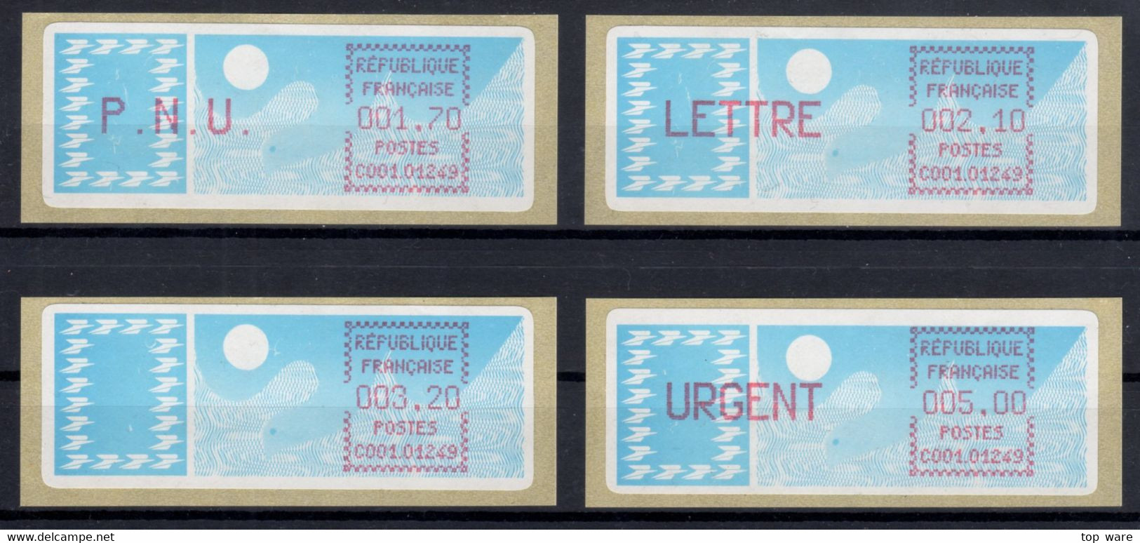 France ATM Stamps C001.01249 Michel 6.3 Xb Series ZS1 Neuf / MNH / Crouzet LSA Distributeurs Automatenmarken Frama Lisa - 1985 « Carrier » Papier