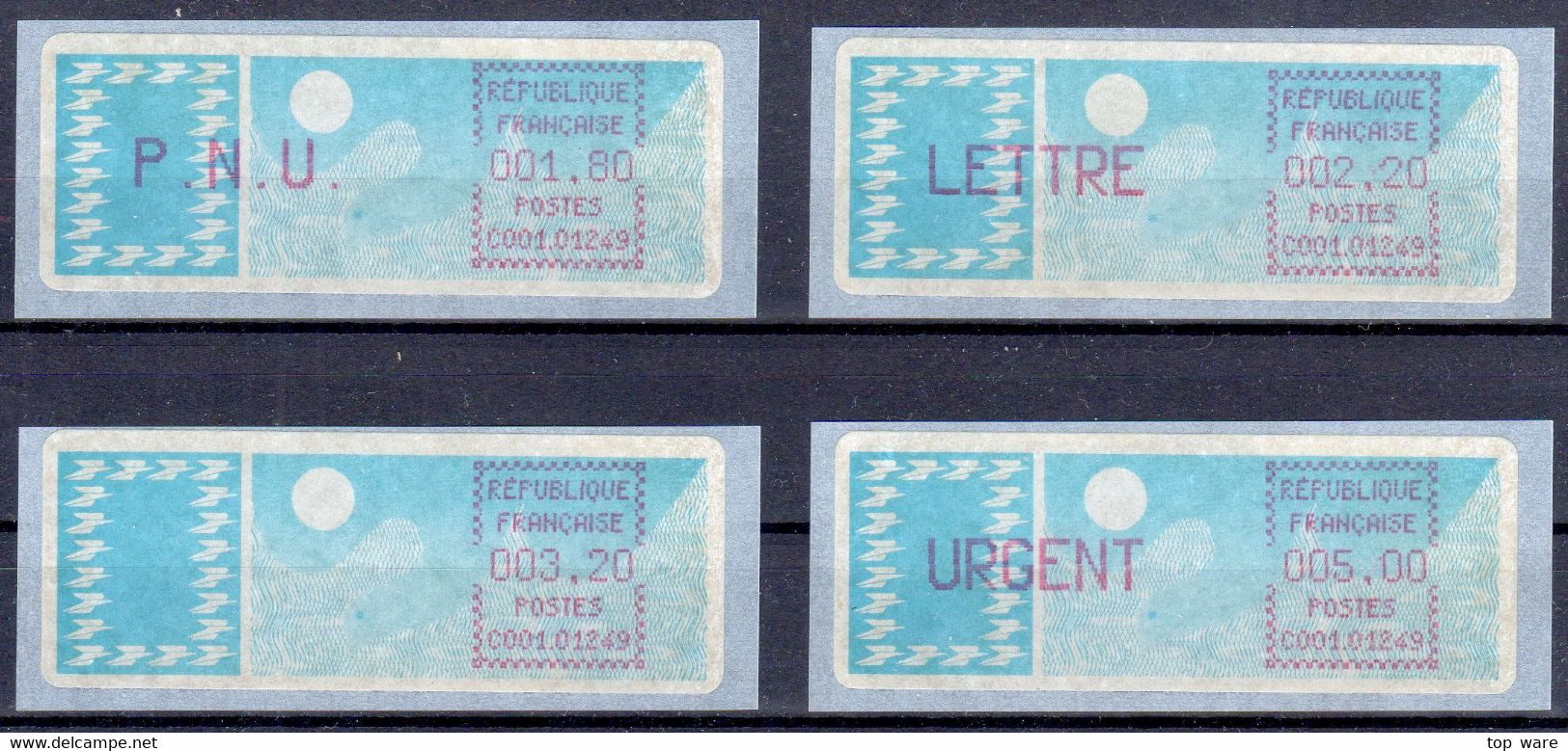 France ATM Stamps C001.01249 Michel 6.3 Xd Series ZS2 Neuf / MNH / Crouzet LSA Distributeurs Automatenmarken Frama Lisa - 1985 « Carrier » Papier