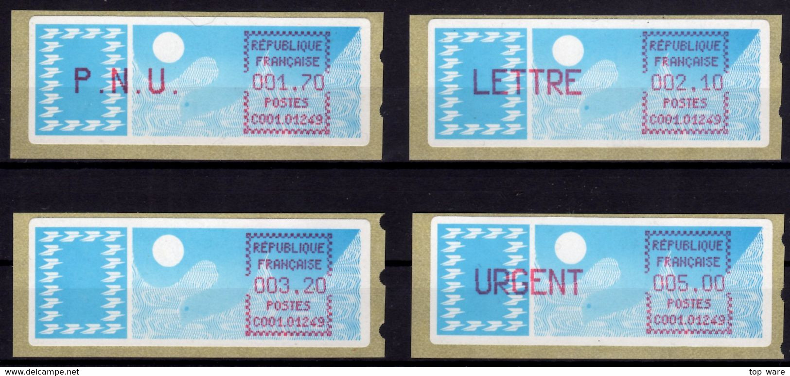 France ATM Stamps C001.01249 Michel 6.3 Zd Series ZS1 Neuf / MNH / Crouzet LSA Distributeurs Automatenmarken Frama Lisa - 1985 Papier « Carrier »