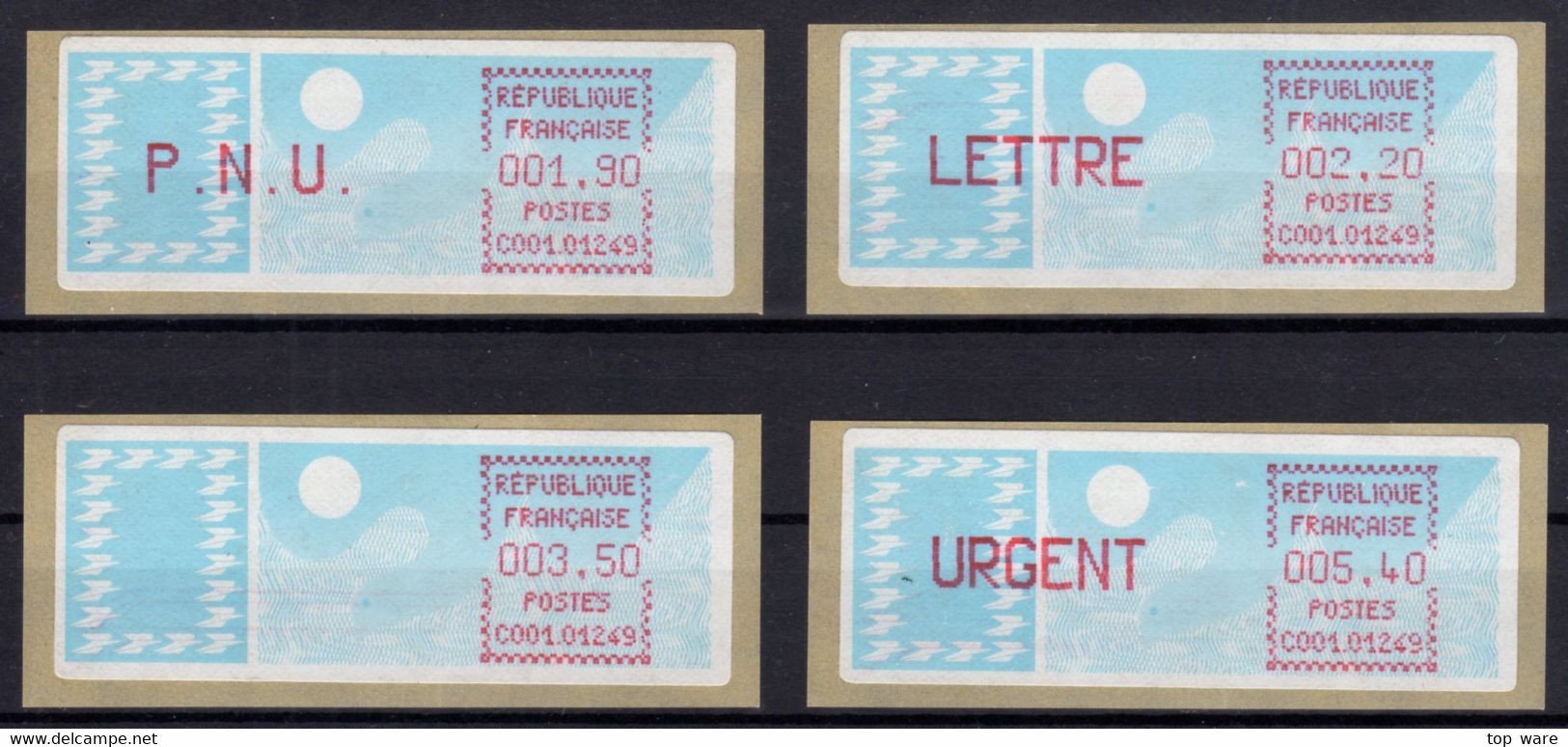 France ATM Stamps C001.01249 Michel 6.3 Zd Series ZS3 Neuf / MNH / Crouzet LSA Distributeurs Automatenmarken Frama Lisa - 1985 « Carrier » Papier