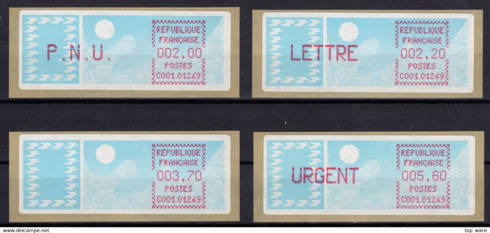 France ATM Stamps C001.01249 Michel 6.3 Zd Series ZS4 Neuf / MNH / Crouzet LSA Distributeurs Automatenmarken Frama Lisa - 1985 « Carrier » Papier