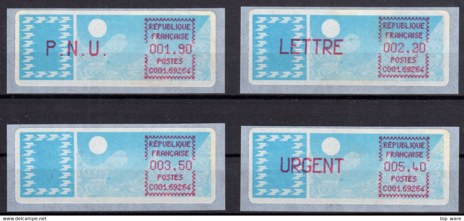 France ATM Stamps C001.69264 Michel 6.5 Xd Series ZS3 Neuf / MNH / Crouzet LSA Distributeurs Automatenmarken Frama Lisa - 1985 « Carrier » Paper