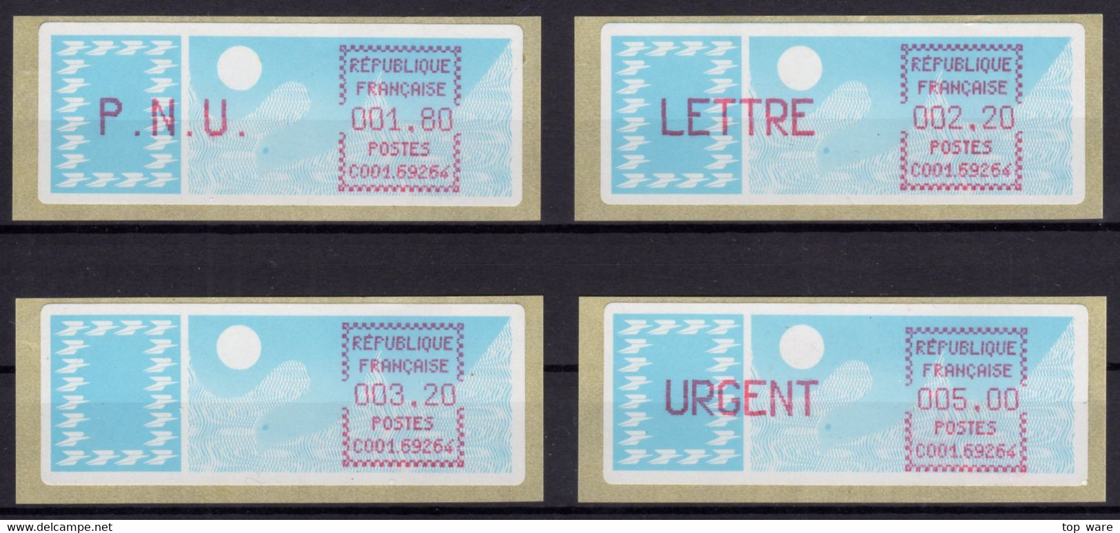France ATM Stamps C001.69264 Michel 6.5 Zd Series ZS2 Neuf / MNH / Crouzet LSA Distributeurs Automatenmarken Frama Lisa - 1985 Carta « Carrier »