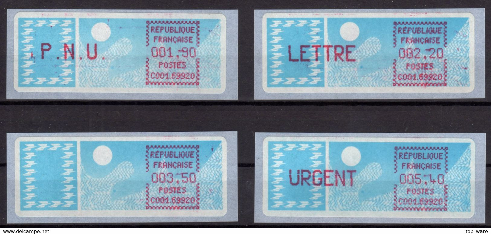 France ATM Stamps C001.69920 Michel 6.6 Xd Series ZS3 Neuf / MNH / Crouzet LSA Distributeurs Automatenmarken Frama Lisa - 1985 « Carrier » Paper