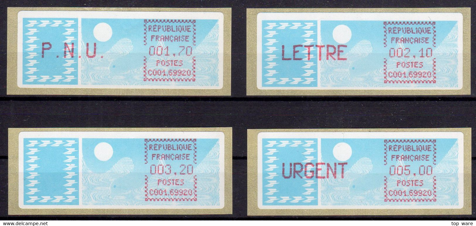 France ATM Stamps C001.69920 Michel 6.6 Zb Series ZS1 Neuf / MNH / Crouzet LSA Distributeurs Automatenmarken Frama Lisa - 1985 Papier « Carrier »