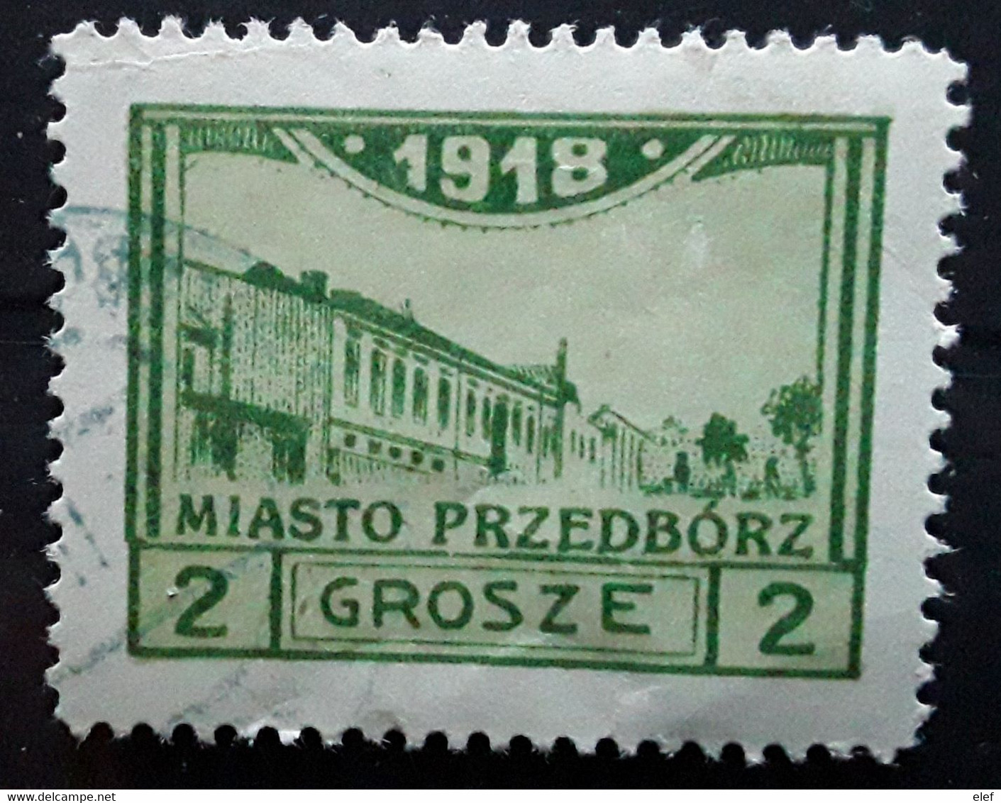 POLSKA POLEN POLAND POLOGNE 1918 Poste Locale Local Post MIASTO PRZEDBORZ N° 3, 2 Gr Vert Jaune Neuf * MH TB - Neufs
