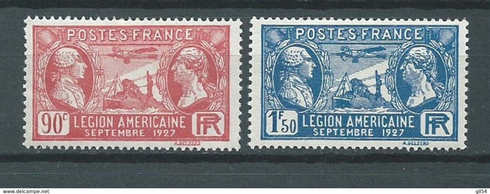 France  Série Yvert N° 244 / 245 / 317  * , 2 Valeurs Trace De Charnière - AA 17605 - Neufs