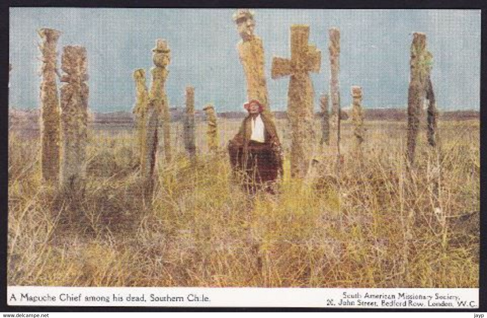 A Mapuche Chief Among His Dead In Southern Chile. - Chili