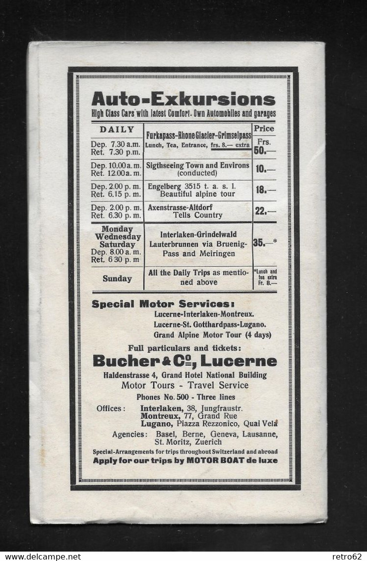 EXCURSION MAP / CARTE D'EXCURSIONS → Zentralschweiz & Berneroberland, Autostrassen-Automobile Roads - Suisse