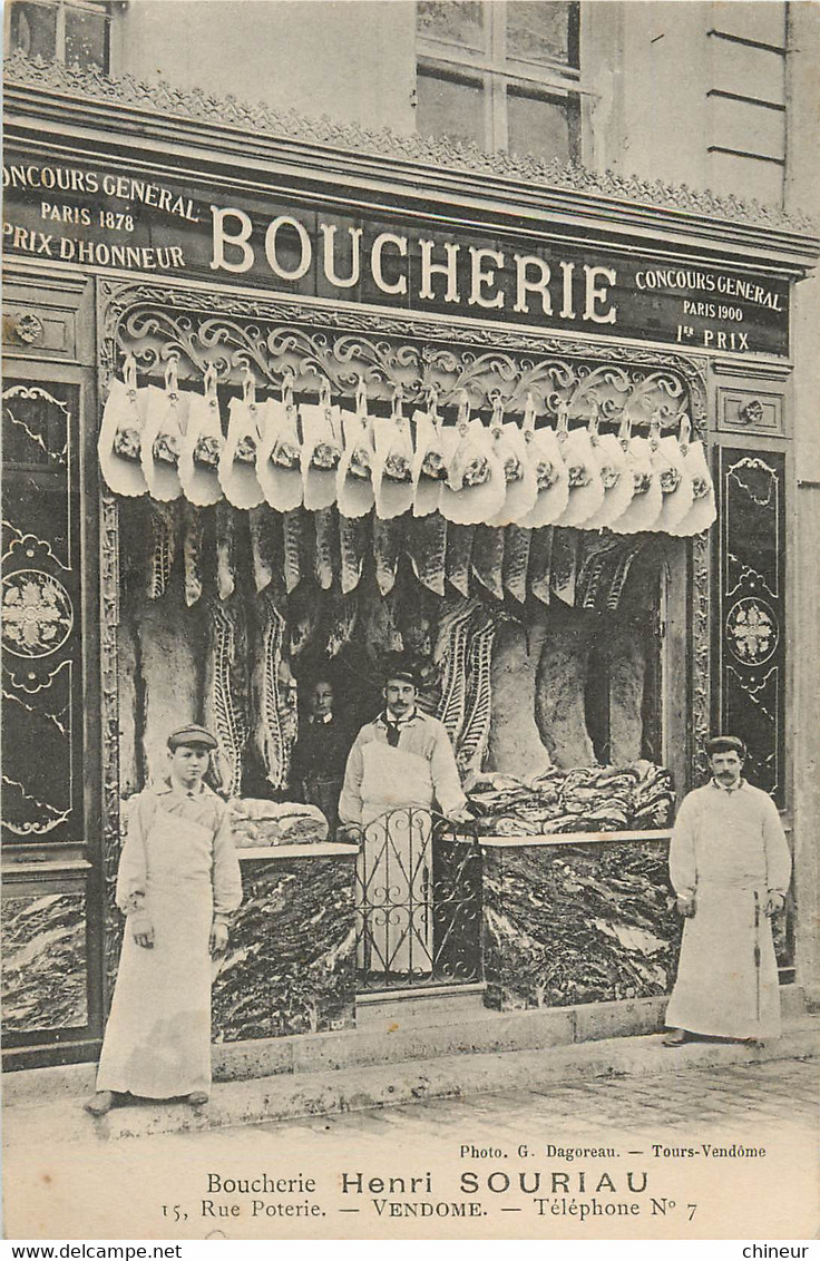 VENDOME BOUCHERIE HENRI SOURIAU 15 RUE POTERIE - Vendome