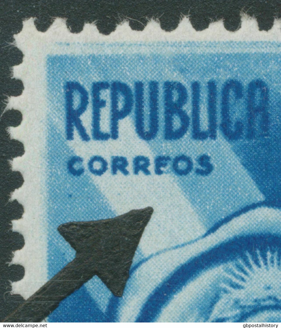 ARGENTINIEN 1939 11.Weltpostkongress UPU 20 C Blau Ungebr. ABART: CORRFOS!!! - Neufs