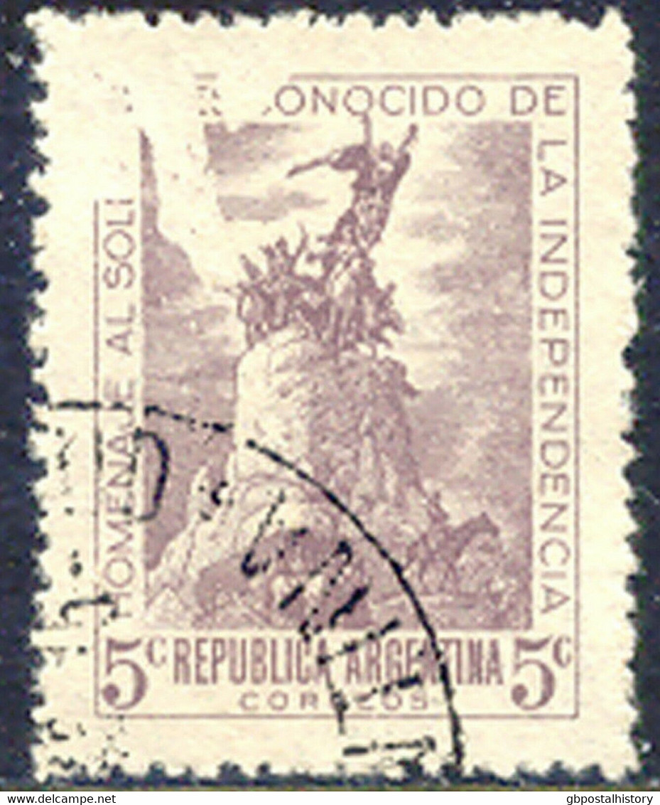 ARGENTINIEN 1946 Denkmal Zu Ehren Des Unbekannten Soldaten 5 C. Gest. Kab.-Stück - Oblitérés