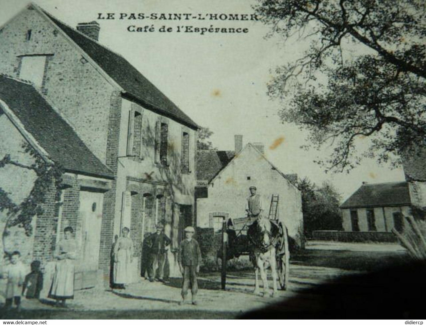 61 -  Le Pas Saint L Homer Café De L Esperance (tachée) - Andere & Zonder Classificatie