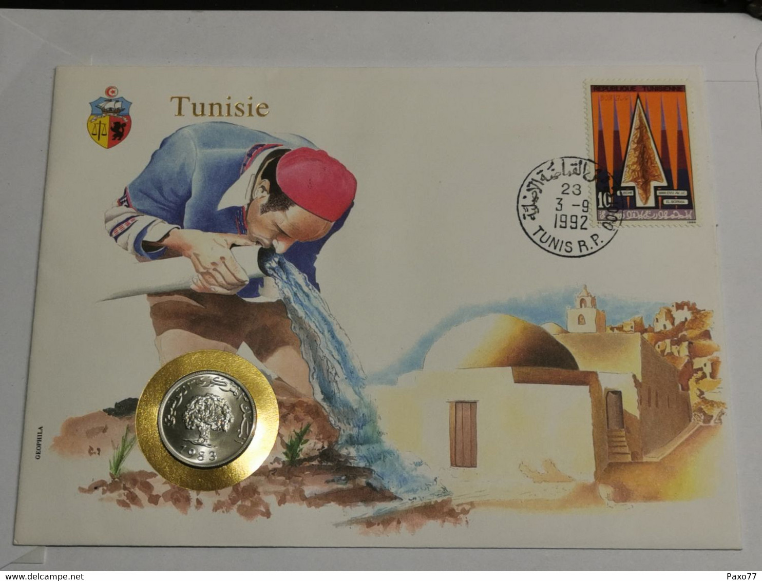 Lettre Avec Pièce Tunisie - Tunisia