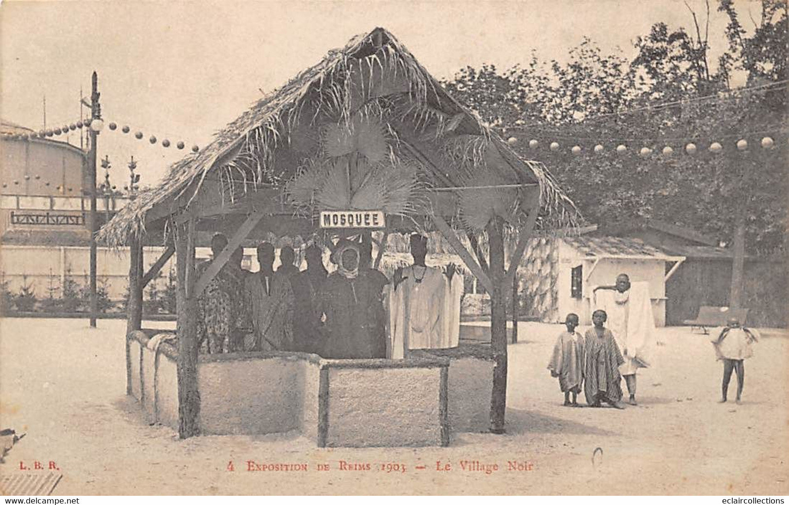 Reims           51      Exposition 1903. Village Noir.  La Mosquée    (voir Scan) - Reims