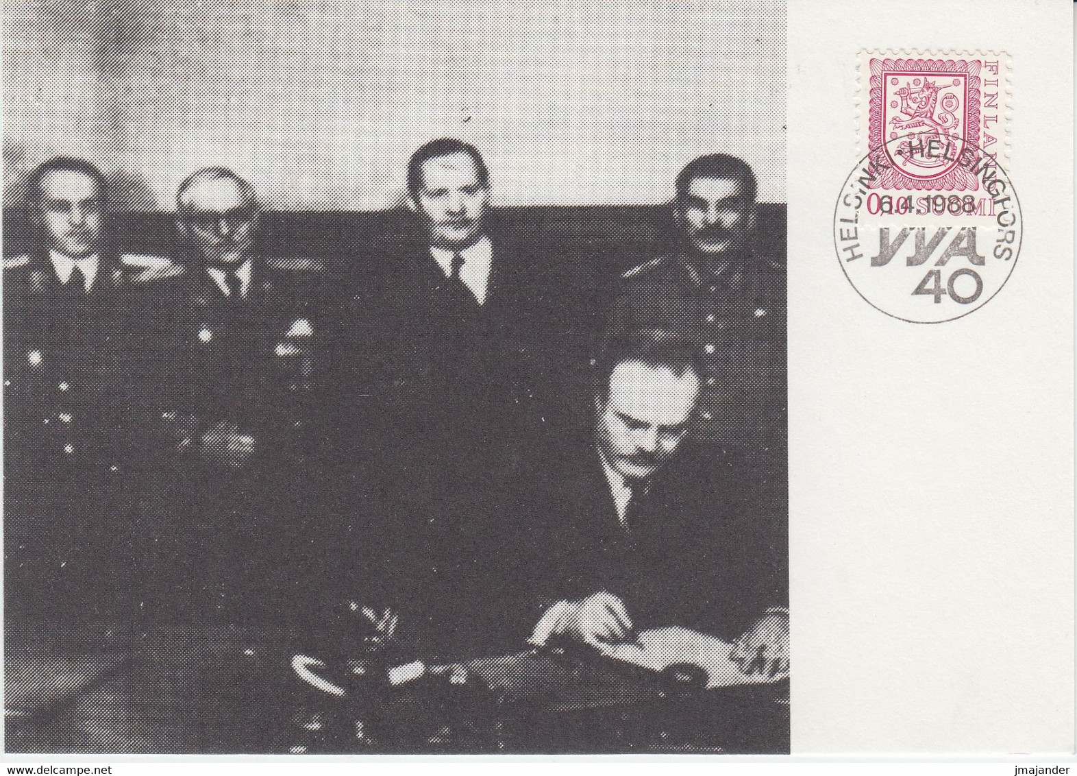 Finland 1988 - 40th Anniversary Of The Finno-Soviet Treaty Of 1948 - Maxicard - Tarjetas – Máximo