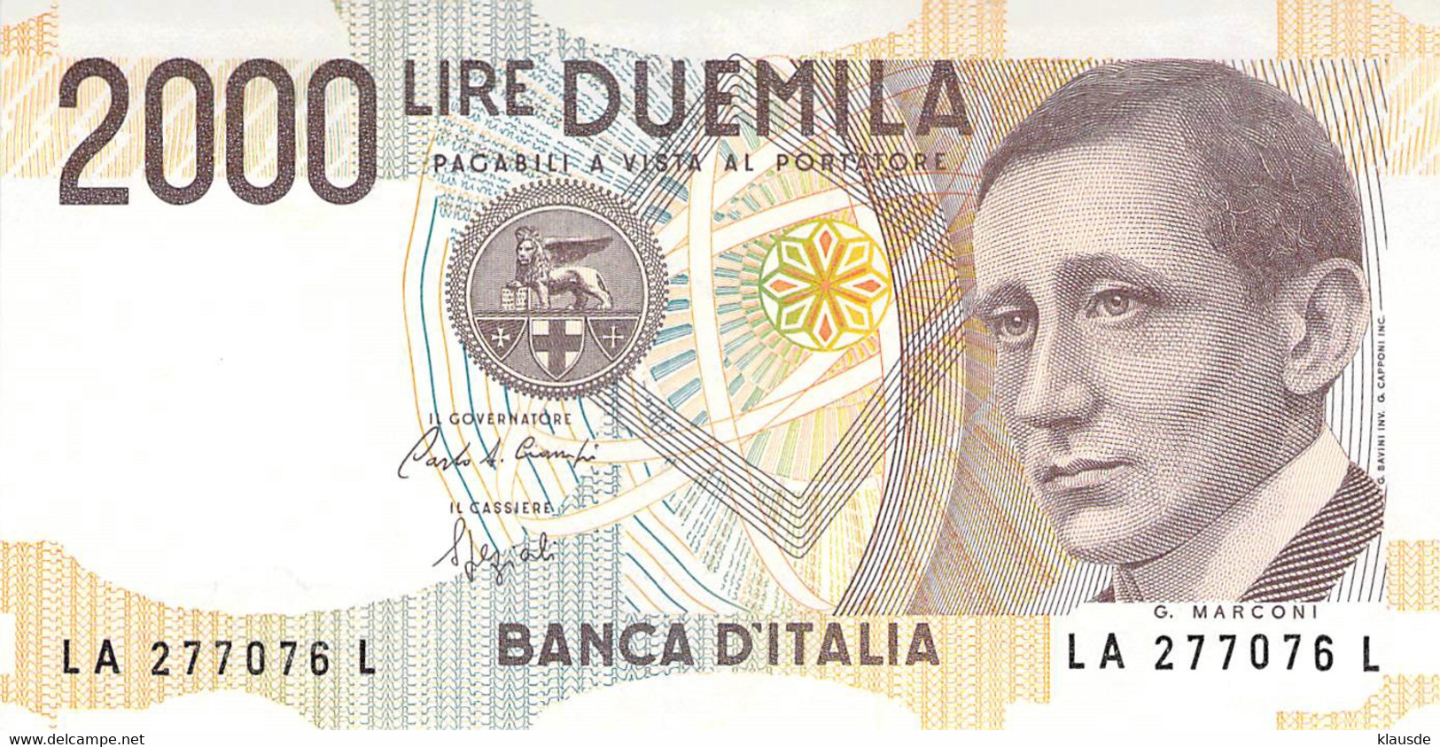 Italien 2.000 Duemilla Lire - 1990 UNC I - 2.000 Lire