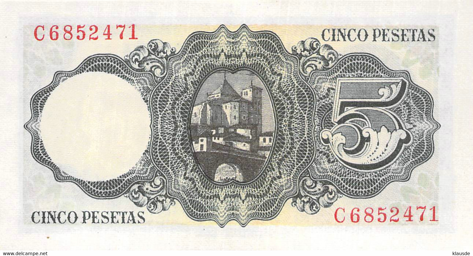 Spanien  5 Pesetas 1951  UNC - 5 Pesetas