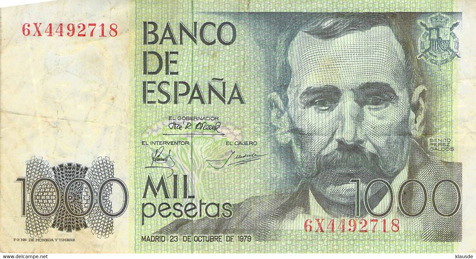 Spanien 1000 Pesetas 1979 VF/F III - [ 4] 1975-… : Juan Carlos I