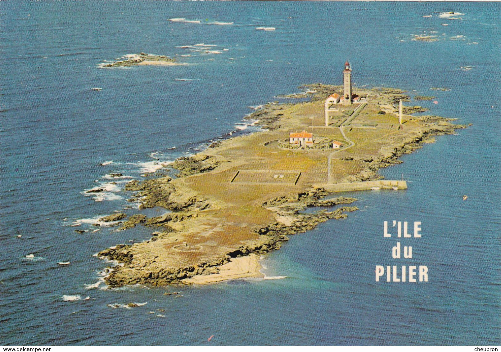 85. ILE DE NOIRMOUTIER. CPSM. VUE AERIENNE. ILE ET PHARE DU PILIER - Ile De Noirmoutier