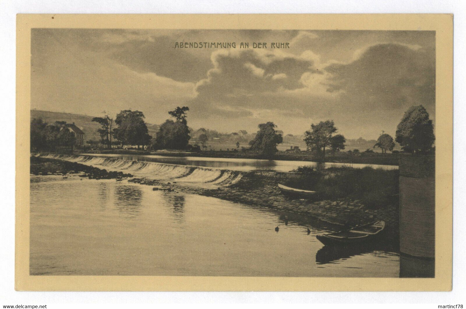 Hattingen Abendstimmung An Der Ruhr Ruhrstrom Ansichtskarte Arnsberg - Hattingen