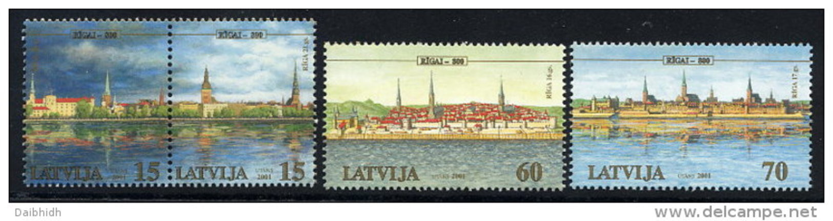 LATVIA 2001 800th Anniversary Of Riga VII Set Of 4 MNH / **.  Michel 545-48 - Letonia