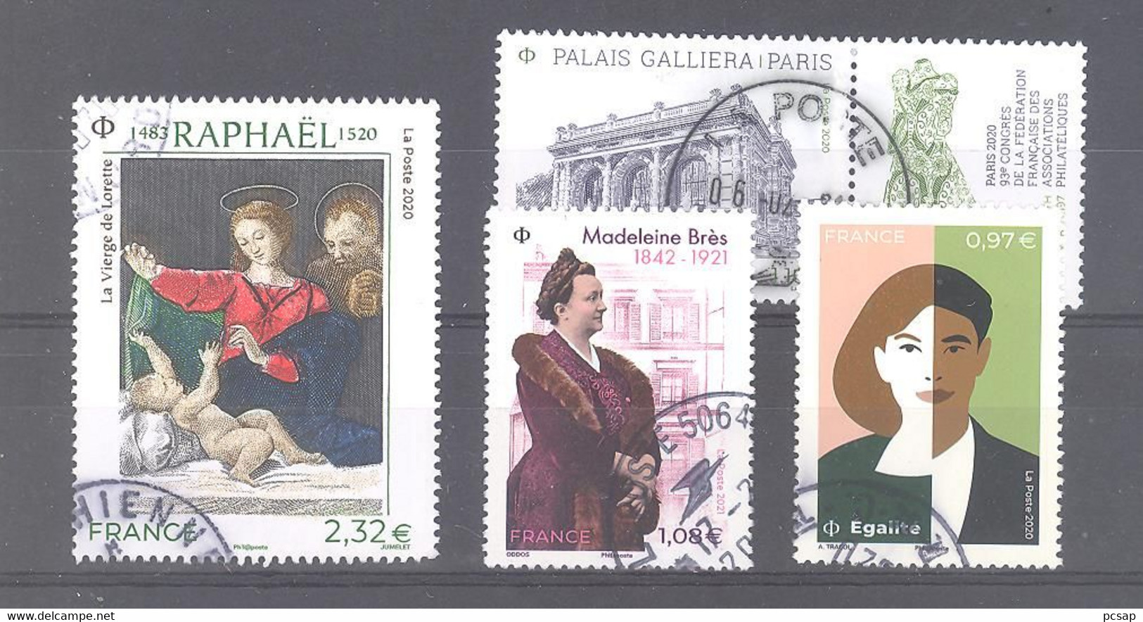 France Oblitérés : Madeleine Brès - Palais Galliera Paris - N°5396 (Raphaël) & 5426 (égalité) (cachet Rond) - Used Stamps