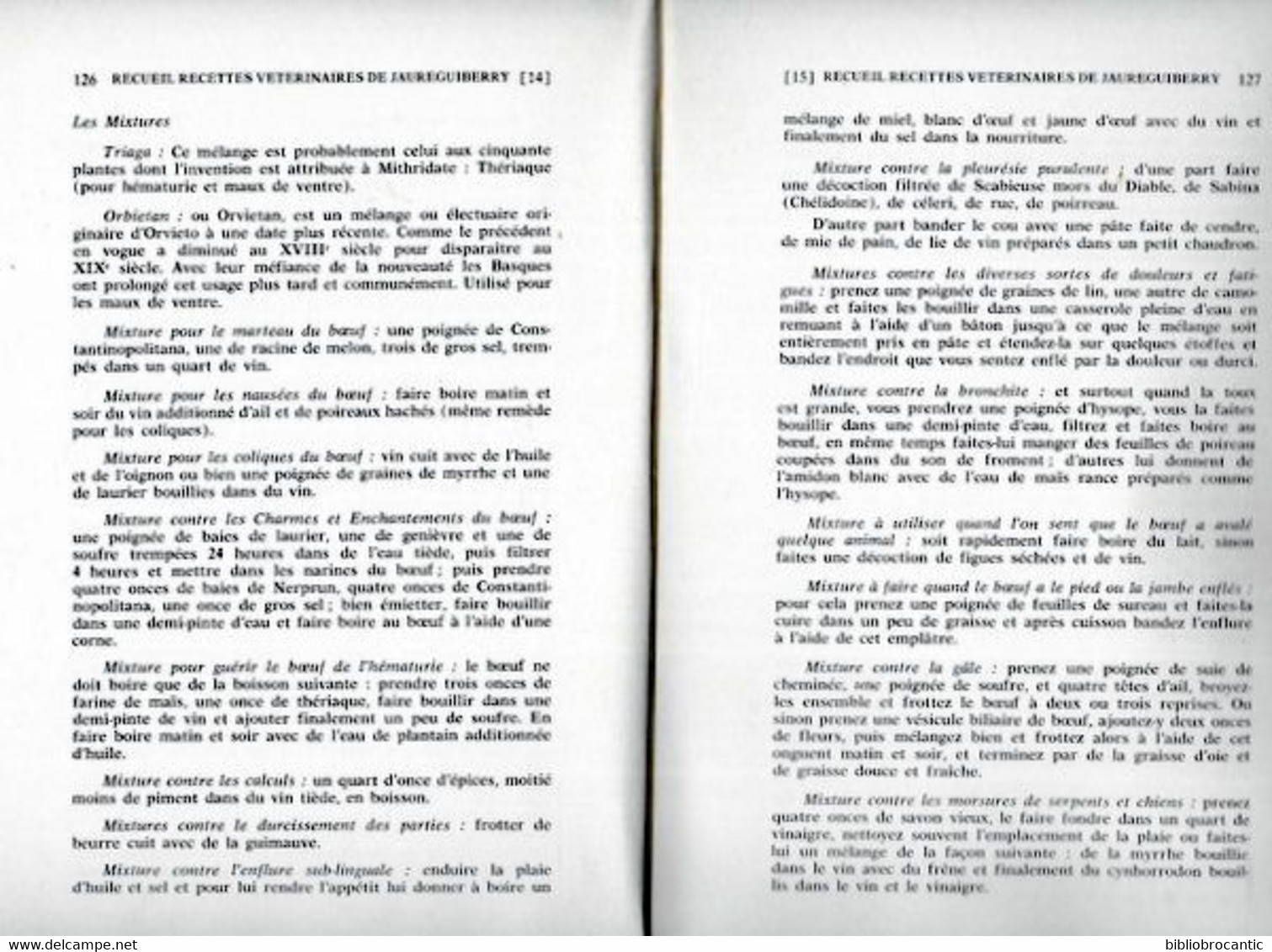 BULLETIN Du MUSEE BASQUE N°57(3°T.1972)RECUEIL Des RECETTES VETERINAIRES De JAUREQUIBERRY/ Sommaire S/scan - Pays Basque