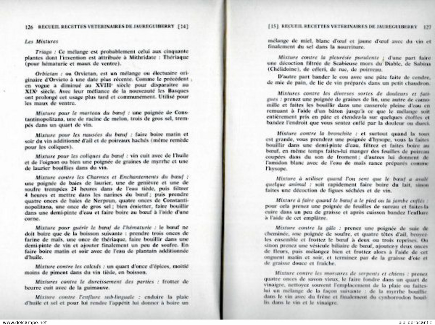 BULLETIN Du MUSEE BASQUE N°57(3°T.1972)RECUEIL Des RECETTES VETERINAIRES De JAUREQUIBERRY/ Sommaire S/scan - Baskenland